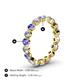 4 - Valerie 3.50 mm Tanzanite and Forever Brilliant Moissanite Eternity Band 