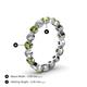 4 - Valerie 3.50 mm Peridot and Forever Brilliant Moissanite Eternity Band 
