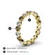 4 - Valerie 3.50 mm Smoky Quartz and Forever Brilliant Moissanite Eternity Band 