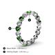 4 - Valerie 3.50 mm Green Garnet and Forever One Moissanite Eternity Band 