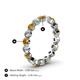 4 - Valerie 3.50 mm Citrine and Forever One Moissanite Eternity Band 