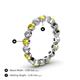 4 - Valerie 3.50 mm Yellow Sapphire and Forever One Moissanite Eternity Band 