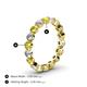 4 - Valerie 3.50 mm Yellow Diamond and Forever Brilliant Moissanite Eternity Band 
