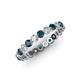 3 - Valerie 3.00 mm Blue Diamond and White Lab Grown Diamond Eternity Band 