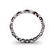 4 - Valerie 3.00 mm Red Garnet and Forever Brilliant Moissanite Eternity Band 