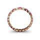 4 - Valerie 3.00 mm Rhodolite Garnet and Lab Grown Diamond Eternity Band 