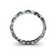 5 - Valerie 3.00 mm London Blue Topaz and Lab Grown Diamond Eternity Band 