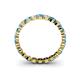 5 - Valerie 3.00 mm Blue Topaz and Lab Grown Diamond Eternity Band 