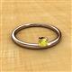 2 - Celeste Bold 4.00 mm Round Yellow Sapphire Solitaire Asymmetrical Stackable Ring 