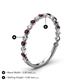 4 - Valerie 2.00 mm Red Garnet and Diamond 3/4 Eternity Band 