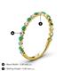 4 - Valerie 2.00 mm Emerald and Diamond 3/4 Eternity Band 