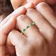 5 - Valerie 2.00 mm Emerald and Diamond 3/4 Eternity Band 
