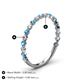 4 - Valerie 2.00 mm Blue Topaz and Diamond 3/4 Eternity Band 