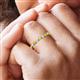 5 - Valerie 2.00 mm Yellow and White Diamond 3/4 Eternity Band 