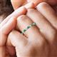 5 - Valerie 2.00 mm Emerald and Lab Grown Diamond 3/4 Eternity Band 