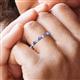 5 - Valerie 2.00 mm Tanzanite and Lab Grown Diamond 3/4 Eternity Band 