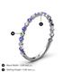 4 - Valerie 2.00 mm Tanzanite and Lab Grown Diamond 3/4 Eternity Band 