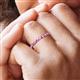 5 - Valerie 2.00 mm Pink Sapphire 3/4 Eternity Band 