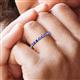 5 - Valerie 2.00 mm Tanzanite 3/4 Eternity Band 