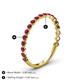 4 - Valerie 2.00 mm Ruby 3/4 Eternity Band 