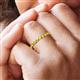 5 - Valerie 2.00 mm Yellow Diamond 3/4 Eternity Band 
