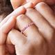 5 - Valerie 2.00 mm Pink Sapphire 3/4 Eternity Band 