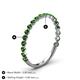 4 - Valerie 2.00 mm Green Garnet 3/4 Eternity Band 