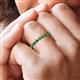5 - Valerie 2.00 mm Green Garnet 3/4 Eternity Band 