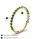 4 - Valerie 2.00 mm Green Garnet 3/4 Eternity Band 