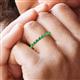 5 - Valerie 2.00 mm Emerald 3/4 Eternity Band 