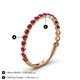 4 - Valerie 2.00 mm Ruby 3/4 Eternity Band 