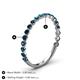 4 - Valerie 2.00 mm Blue Diamond 3/4 Eternity Band 