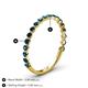4 - Valerie 2.00 mm Blue Diamond 3/4 Eternity Band 