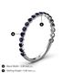 4 - Valerie 2.00 mm Blue Sapphire 3/4 Eternity Band 