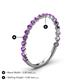 4 - Valerie 2.00 mm Amethyst 3/4 Eternity Band 