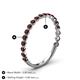4 - Valerie 2.00 mm Red Garnet 3/4 Eternity Band 