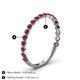 4 - Valerie 2.00 mm Ruby 3/4 Eternity Band 