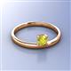 3 - Celeste Bold 5.00 mm Round Yellow Diamond Solitaire Asymmetrical Stackable Ring 