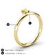 5 - Celeste Bold 5.00 mm Round Lab Created Yellow Sapphire Solitaire Asymmetrical Stackable Ring 
