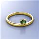 3 - Celeste Bold 5.00 mm Round Created Alexandrite Solitaire Asymmetrical Stackable Ring 