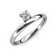 4 - Celeste Bold 5.00 mm Round Moissanite Solitaire Asymmetrical Stackable Ring 