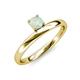 4 - Celeste Bold 5.00 mm Round Opal Solitaire Asymmetrical Stackable Ring 