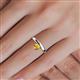6 - Celeste Bold 5.00 mm Round Citrine Solitaire Asymmetrical Stackable Ring 