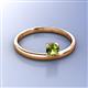 3 - Celeste Bold 5.00 mm Round Peridot Solitaire Asymmetrical Stackable Ring 