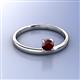 3 - Celeste Bold 5.00 mm Round Red Garnet Solitaire Asymmetrical Stackable Ring 
