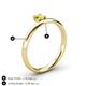5 - Celeste Bold 5.00 mm Round Yellow Diamond Solitaire Asymmetrical Stackable Ring 