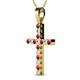 2 - Aja Ruby and Diamond Cross Pendant 