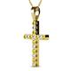 2 - Aja Yellow Sapphire and Diamond Cross Pendant 