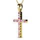 2 - Aja Pink Sapphire and Diamond Cross Pendant 