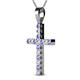 2 - Aja Tanzanite and Diamond Cross Pendant 